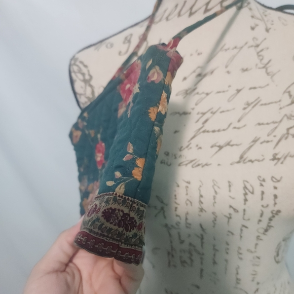 Vintage Vera Bradley Green Floral Paisley Quilted Purse. Whimsical. Cottagecore. - Picture 3 of 16